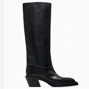 Zara Chunky Knee-High Western Boot